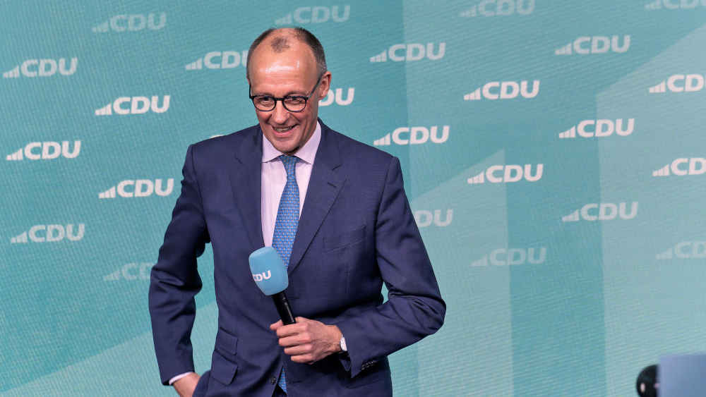 Wahlgewinner Freidrich Merz im Konrad-Adenauer-Haus