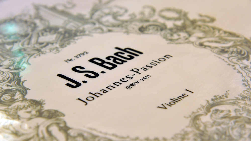 Deckblatt der Johannes-Passion von Johann Sebastian Bach