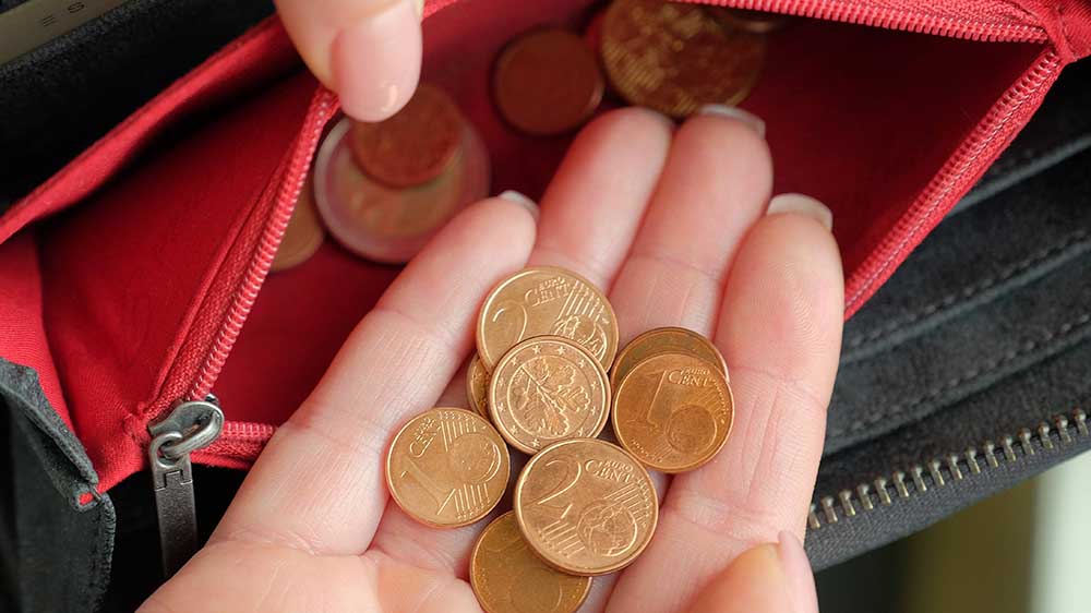 Die Centmünzen führen zu so manchem vollen Geldbeutel