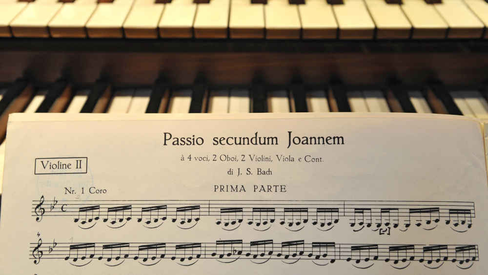 Notenblatt aus der Johannes-Passion