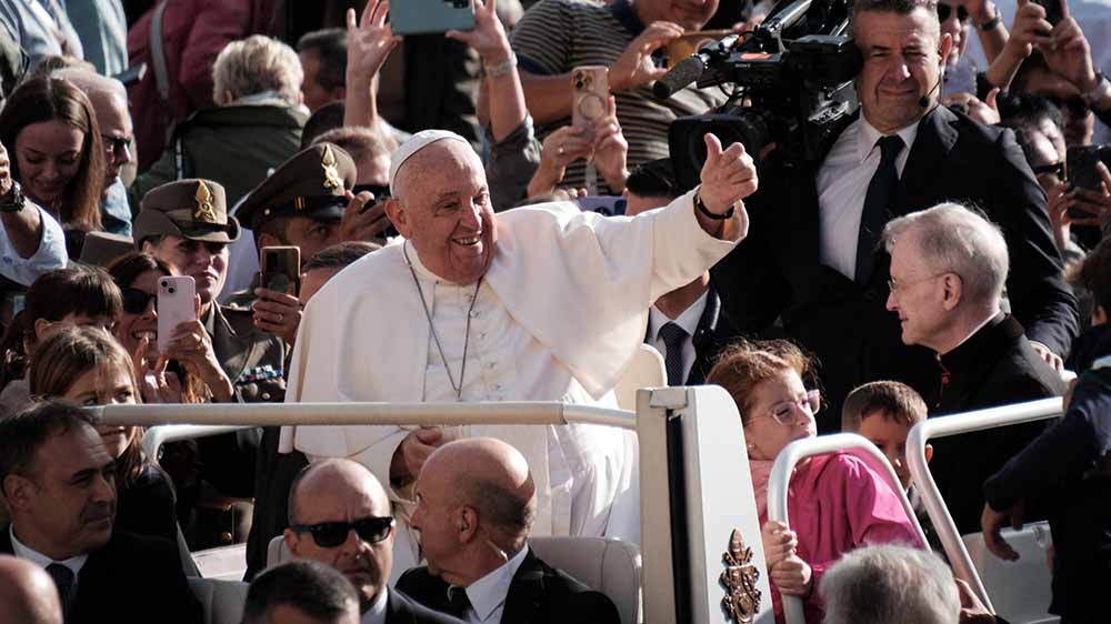 Papst Franziskus, hier im September 2024, war ein echter Menschenfreund, schreibt Pfarrer Michael Jonas