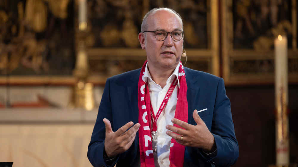 Diakonie-Präsident Rüdiger Schuch beim 39. Evangelischen Kirchentag in Hannover