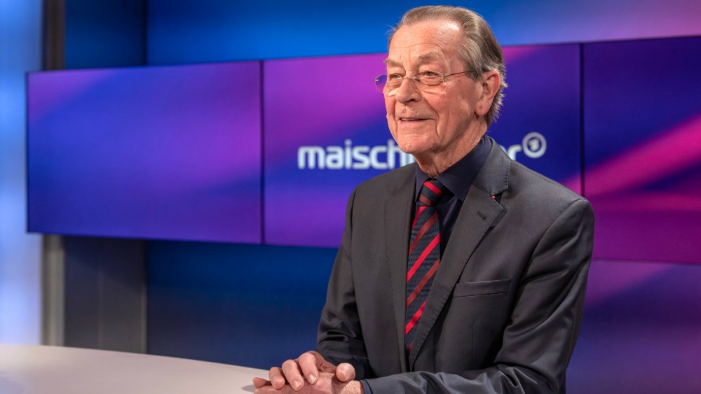 Der ehemalige Vizekanzler Müntefering bei seinem Auftritt bei Maischberger