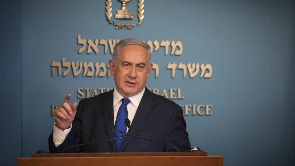 Der israelische Ministerpräsident Benjamin Netanjahu spricht auf einer Pressekonferenz
