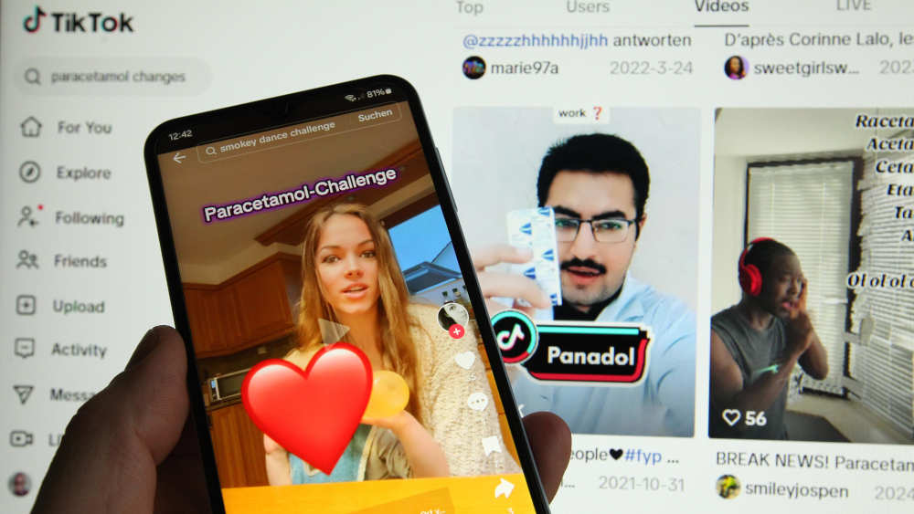 Auf TikTok wurden Videos zur sogenannten Paracetamol-Challenge aufgerufen, bei der sich User dazu auffordern, das Schmerzmittel in größeren Mengen einzunehmen