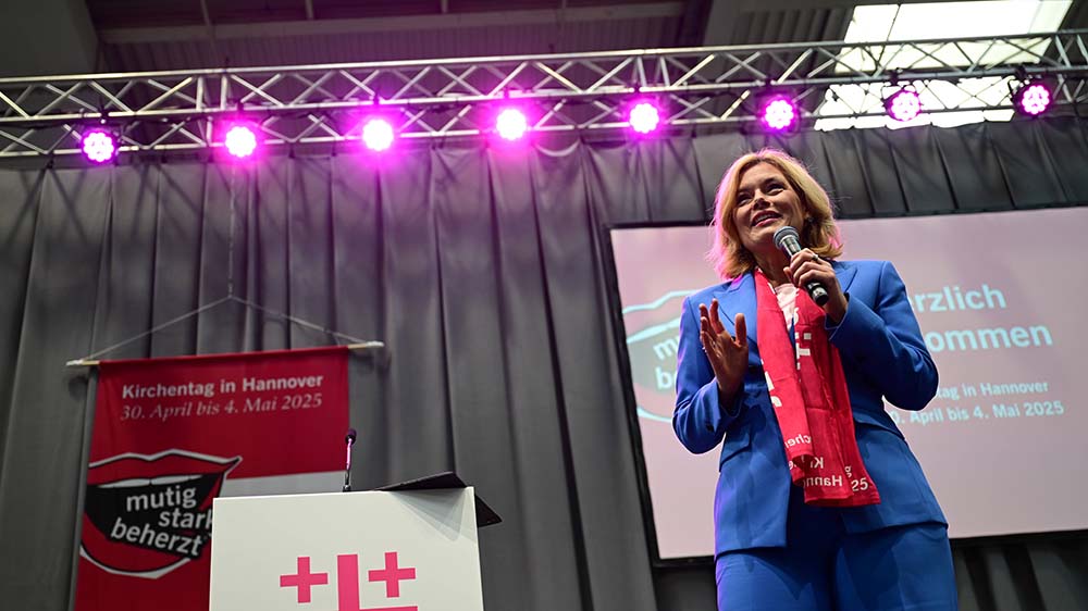 Bundestagspräsidentin Julia Klöckner hat auf dem Kirchentag eine Bibelarbeit abgehalten