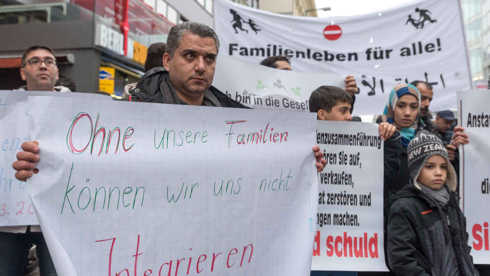 Demonstration gegen die Aussetzung des Familiennachzug (Archivbild)