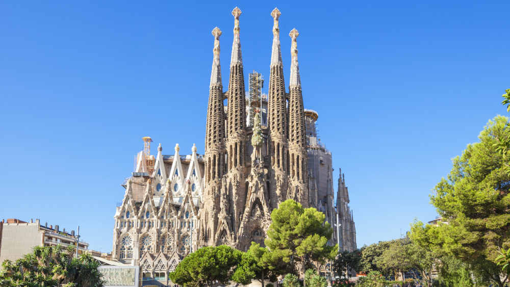 Kirche La Sagrada Familia, entworfen von Antoni Gaudi