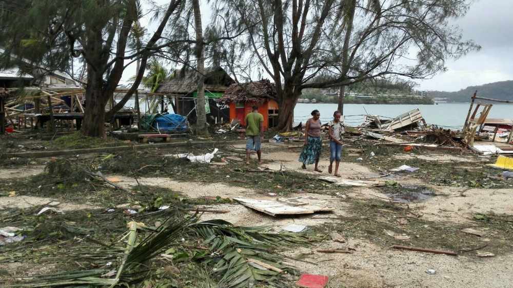 Der Klimawandel bedroht den Inselstaat Vanuatu östlich von Australien, hier nach einem tropischen Sturm