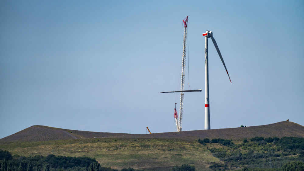 Bau einer Windkraftanlage in Nordrhein-Westfalen
