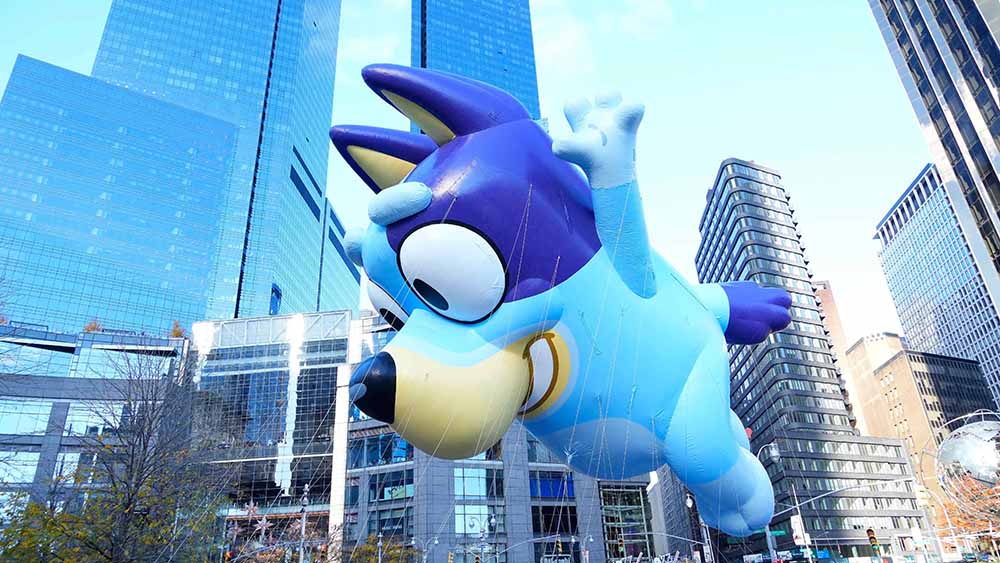 "Bluey" ist bei Kinder sehr beliebt, auch in den Straßen von New York bei der Thanksgiving-Parade 