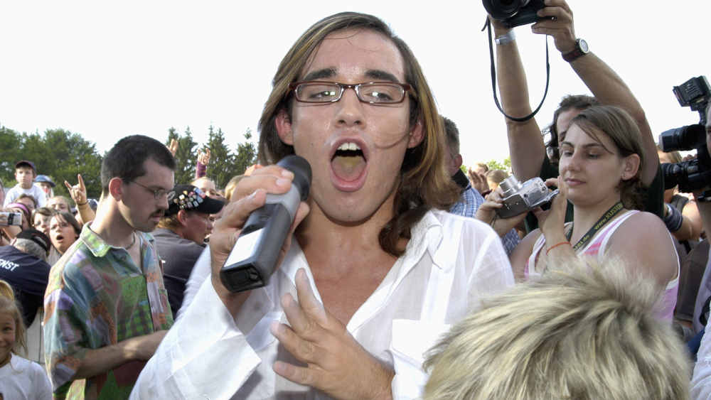 Daniel Küblböck bei einem Auftritt 2003