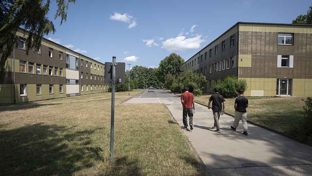 Der frühere Bundeswehrstandort Ernst-Moritz-Arndt-Kaserne im mittelhessischen Neustadt dient seit Mai 2015 als Außenstelle der Hessischen Erstaufnahmeeinrichtung für Asylsuchende