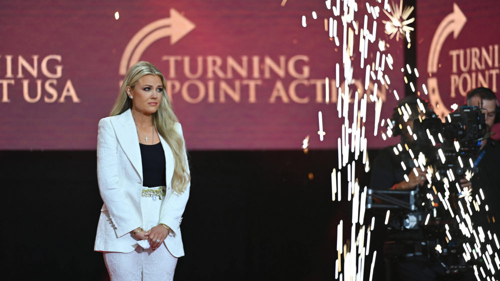 Die Witwe Erika Kirk sprach auf der Trauerfeier für ihren erschossenen Mann