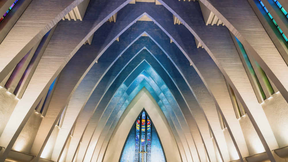 Die Kirche Am Hohenzollernplatz ist ein ikonischer Bau des jüdischen Architekten Ossip Klarwein 