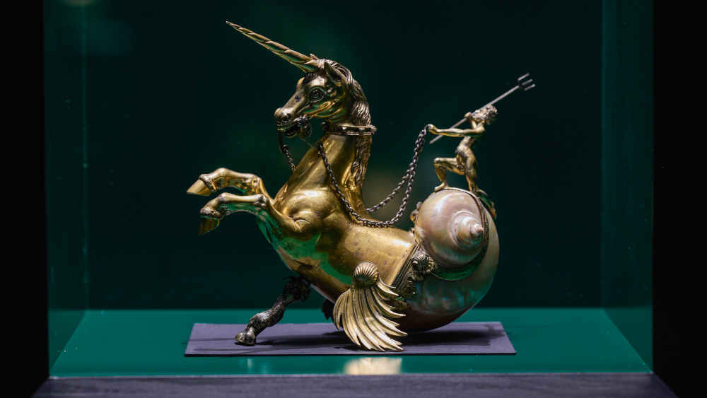 See-Einhorn als Trinkgefäß (um ca. 1600) von Elias Geyer