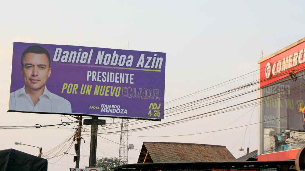 Wahlplakat von Daniel Noboa (Archivbild)